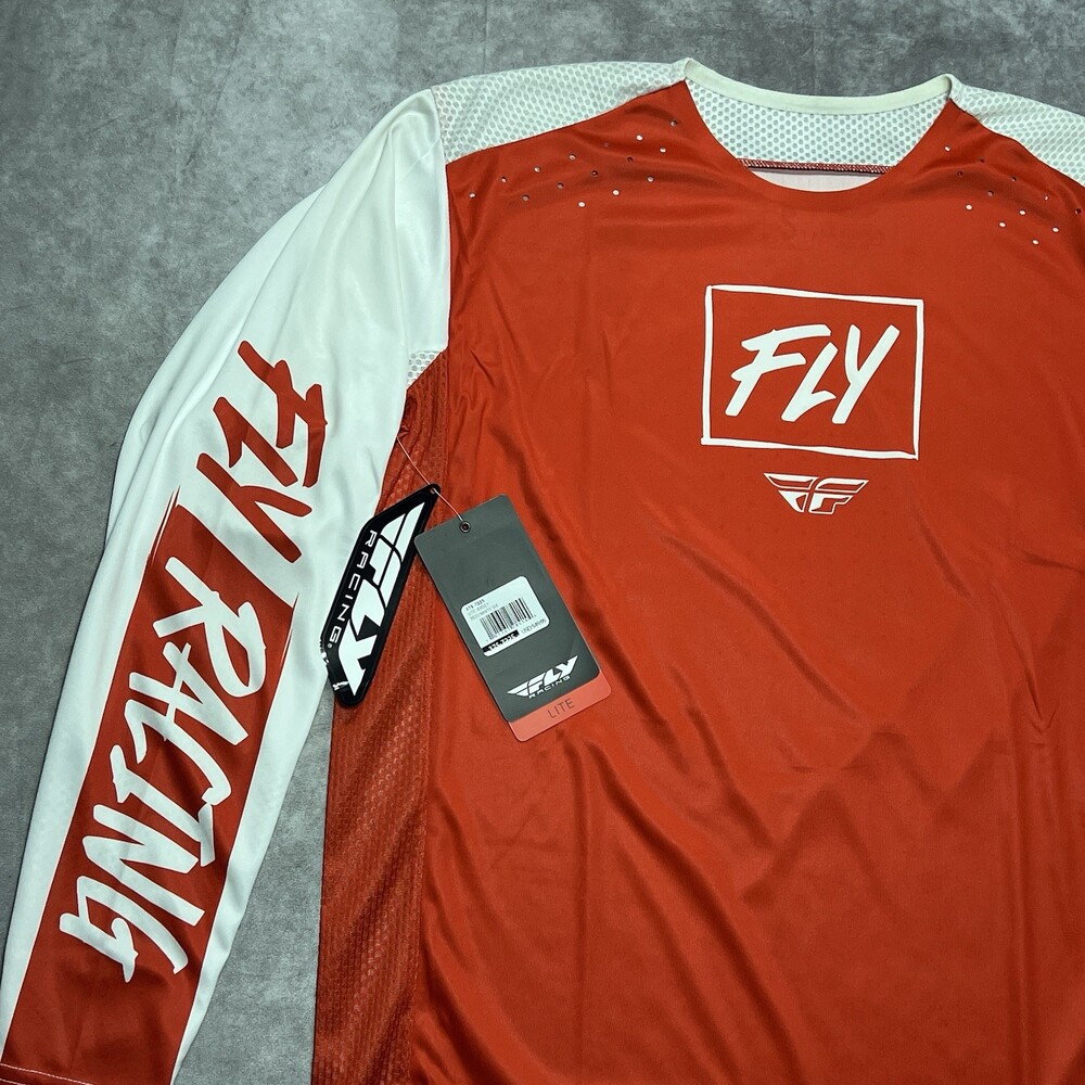 Fly Racing Shirt Mens Small Red Lite Hydrogen Motocross Jersey Vented Athletic